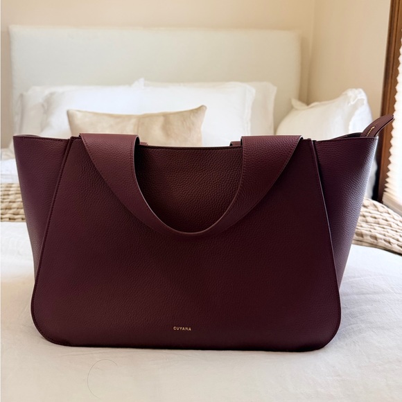 Cuyana Handbags - Cuyana Mila Satchel Cherry